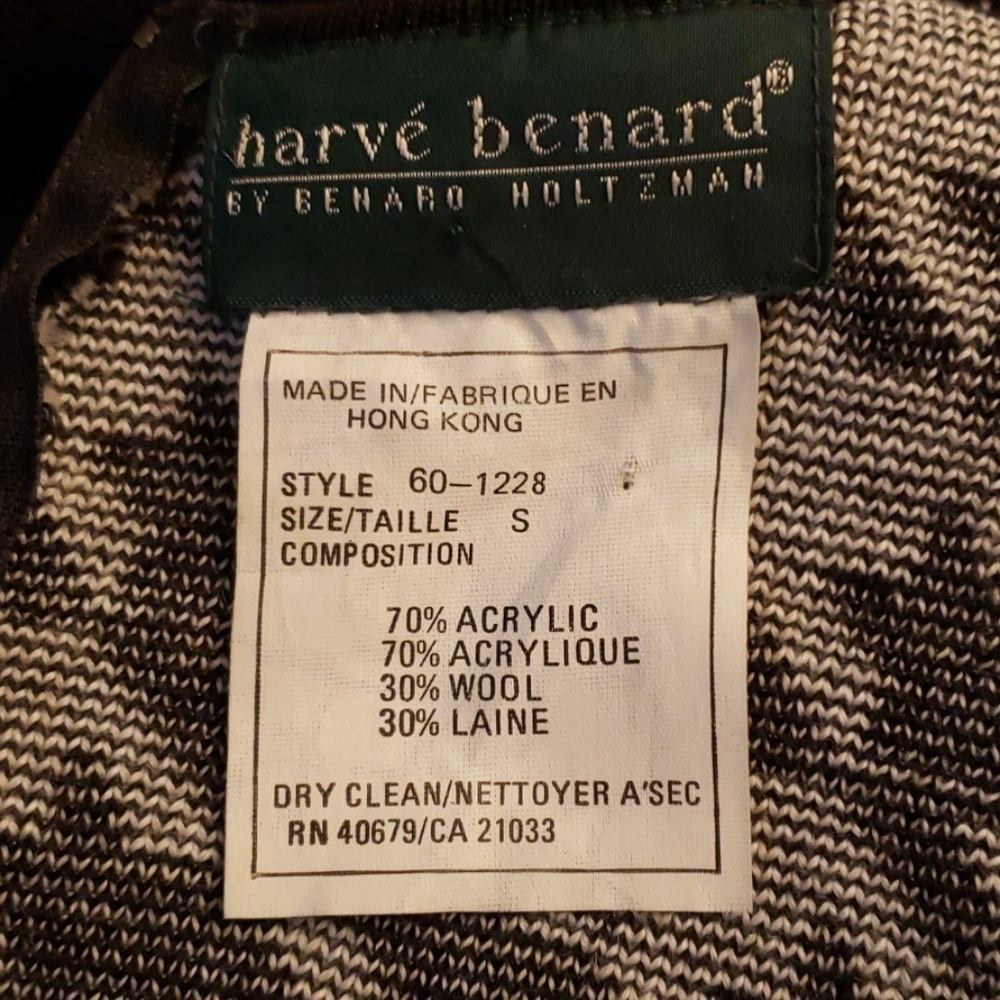 Vintage Harve Bernard Bernard Holtzman Faux Suit Dress S Wool Blend EUC - Picture 7 of 9